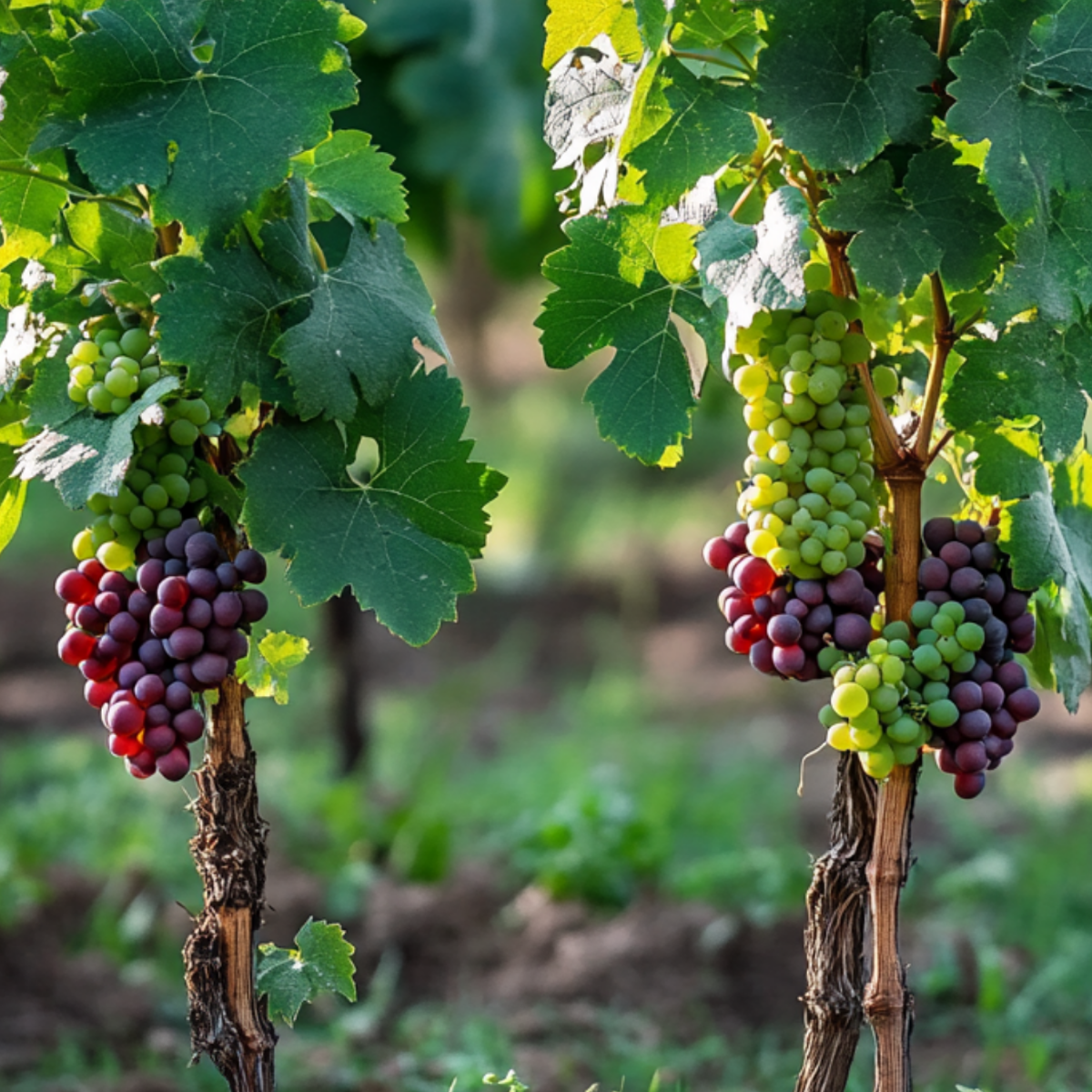 Viță de vie - 2 buc - Vitis 'Himrod', Vitis 'Vanessa' - Înălţime 60-75cm - ⌀21cm