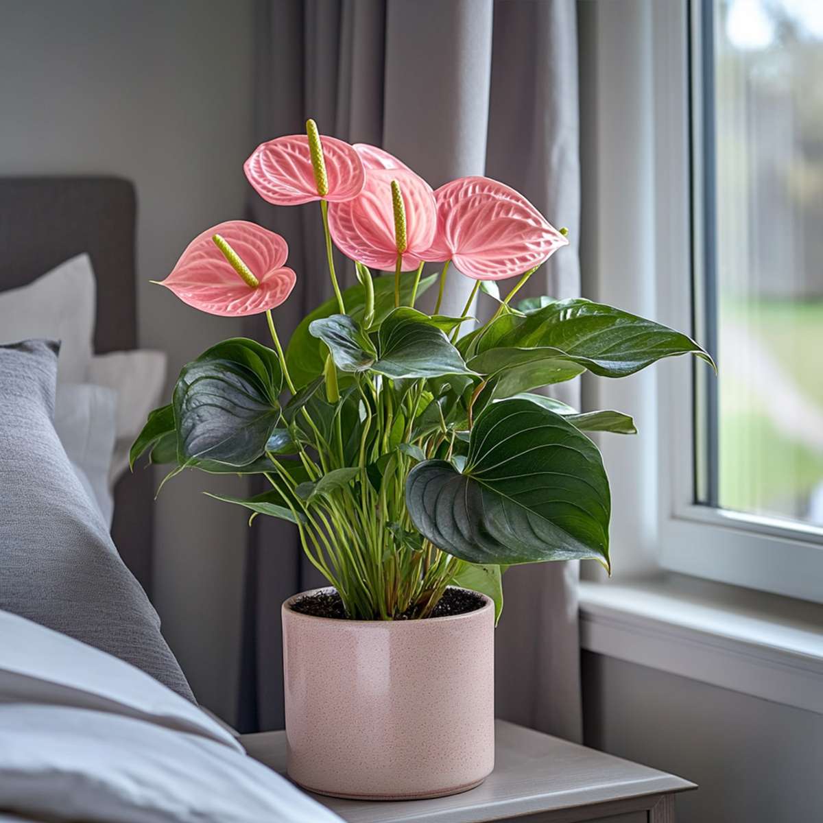 Floarea flamingo - Anthurium 'Colorado Pink' - Înălțime 40-55cm - ø14cm