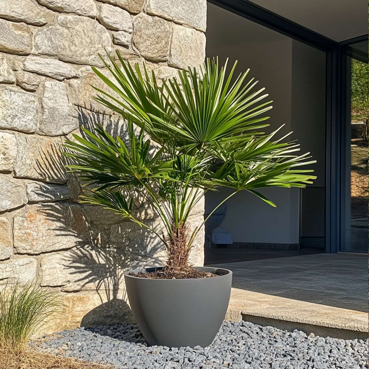 Palmier chinezesc pitic - Chamaerops humilis - Înălţime 70-80cm - ⌀21cm