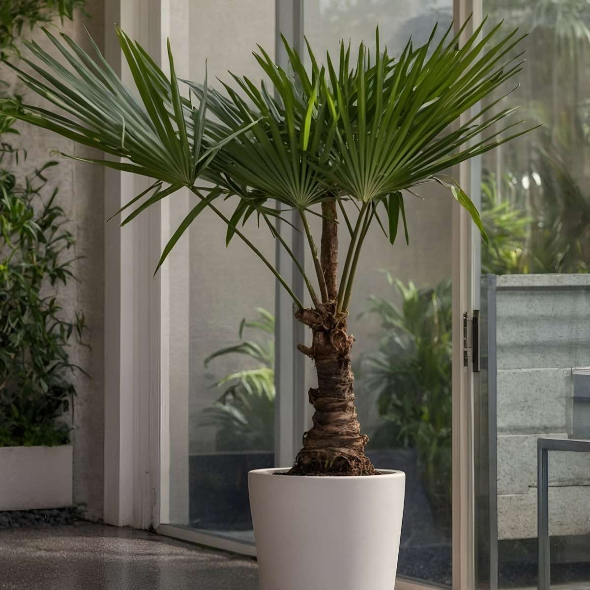 Palmier morișcă - 2 buc - Trachycarpus Fortunei - Înălţime 65-75cm - ⌀21cm