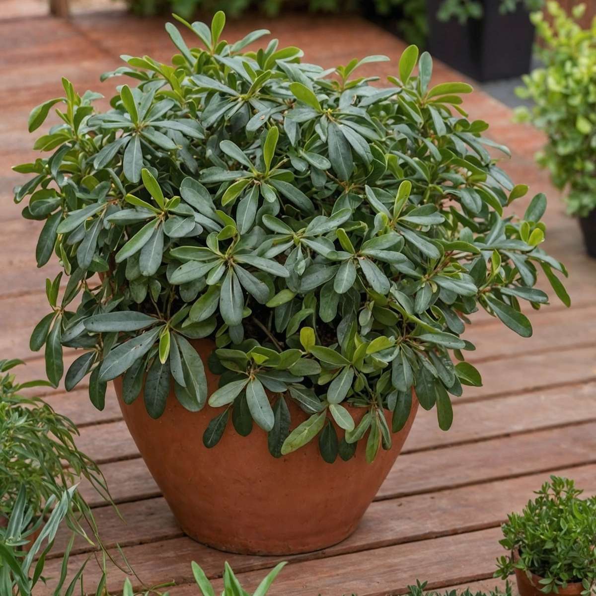 Tufa de dafin - Pittosporum tobira nanum - Înălţime 30-40cm - ⌀19cm