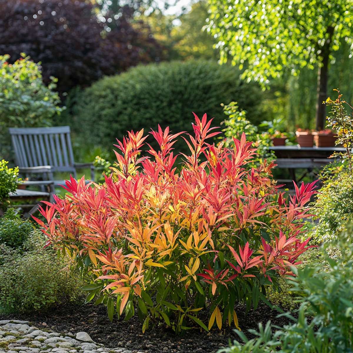 Tufiș de lăcrămioare - 2 buc - Pieris 'Forest Flame' - Înălţime 25-40cm - ⌀17cm