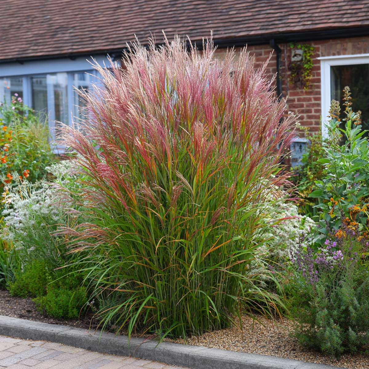 Stuf chinezesc - 2 buc - Miscanthus sinensis 'Red Chief' - În. 40-60cm - ⌀23cm