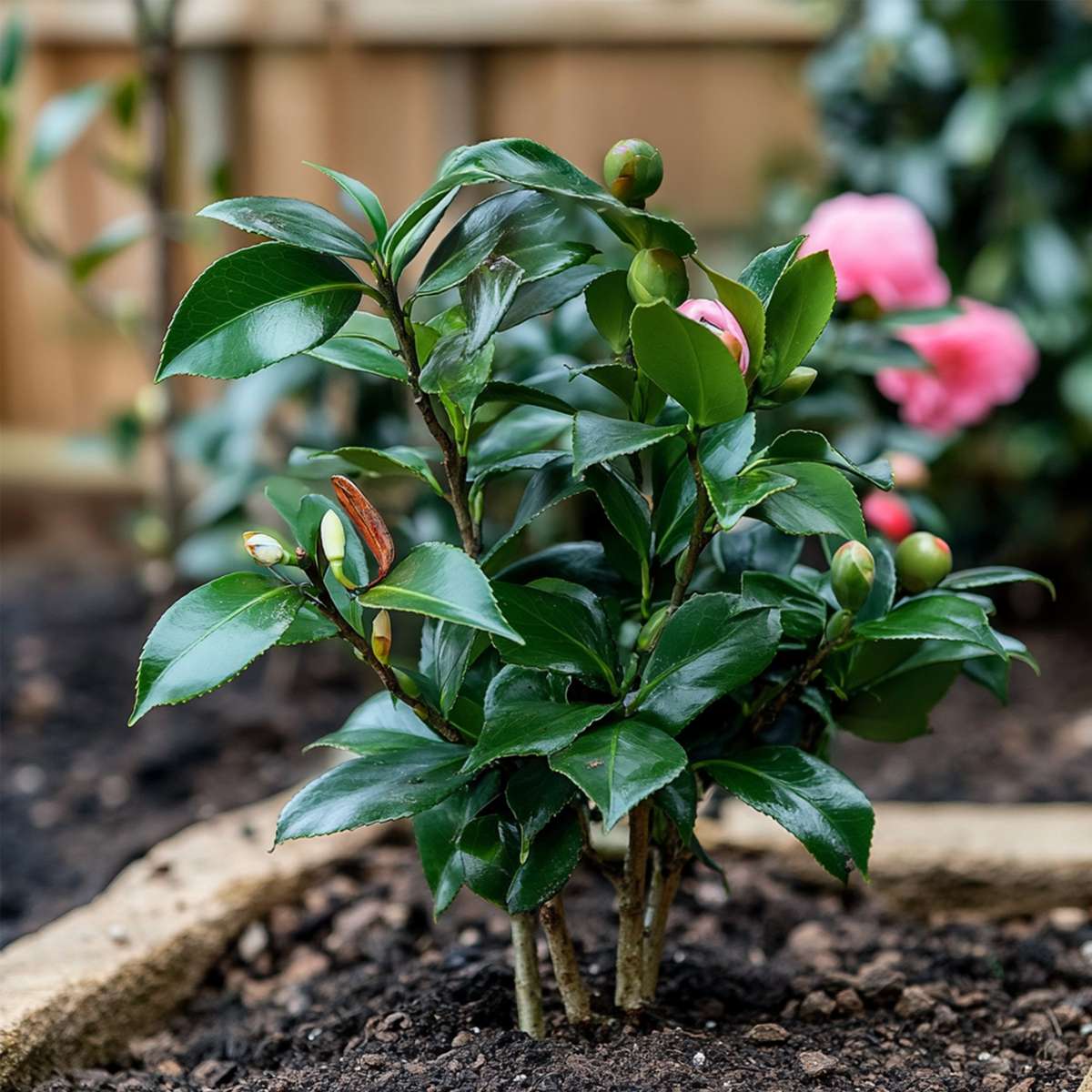 Camelie japoneză - 2 buc - Camellia japonica 'Dr. King' - În. 50-60cm - ⌀15cm
