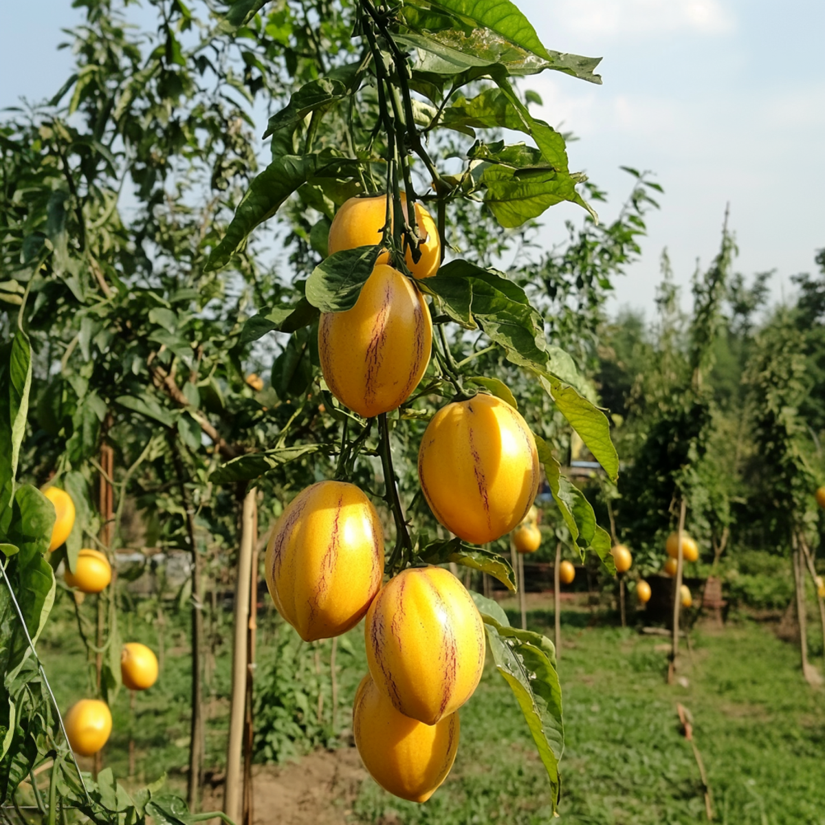 Pepino - 3 buc - Solanum Muricatum 'Pepino gold' - Înălţime 25-40cm - ⌀9cm