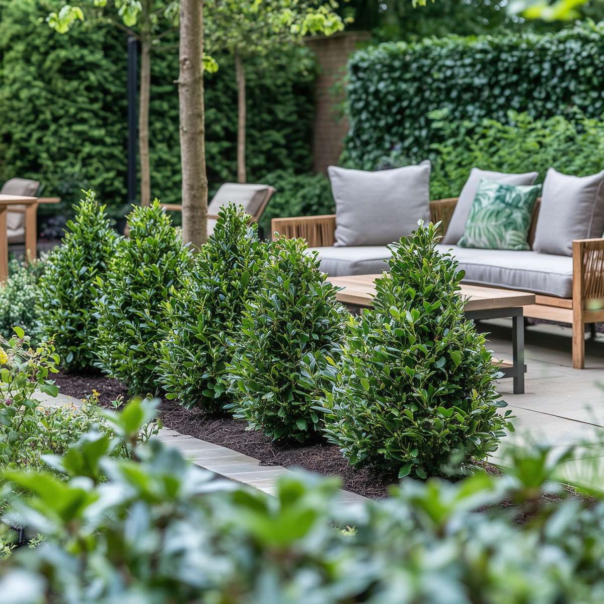 Laur japonez - 2 buc - Ilex crenata 'Jenny' - Înălţime 55-65cm - ⌀21cm