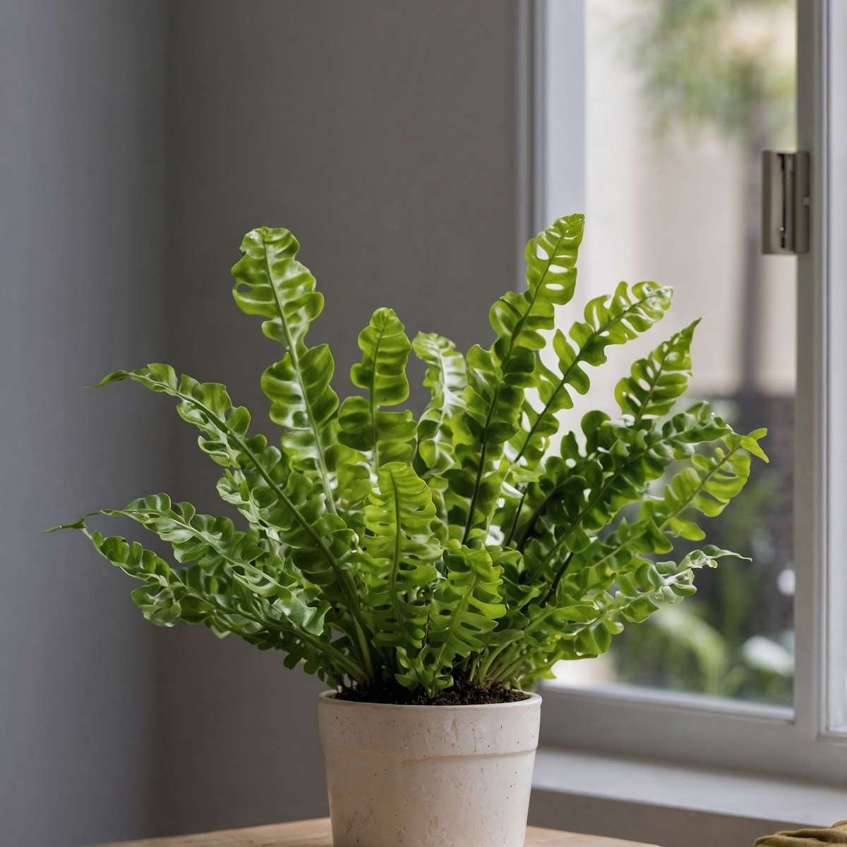Feriga Cuib de Pasare - 2 buc - Asplenium nidus - Înălţime 25-40cm - ⌀12cm