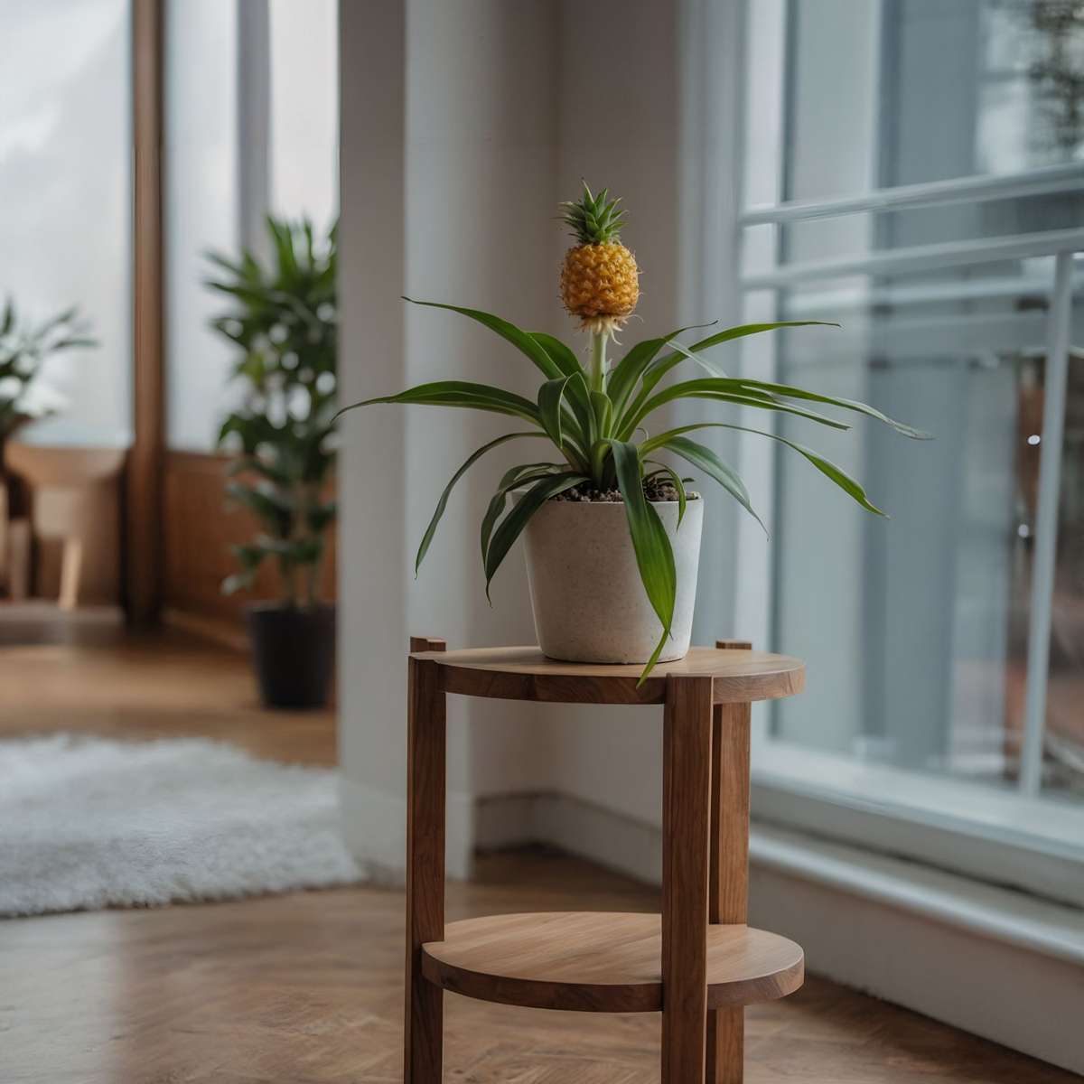 Planta de ananas - 2 buc - Ananas comosus 'Mi Amigo' - Înălţime 35-45cm - ⌀12cm