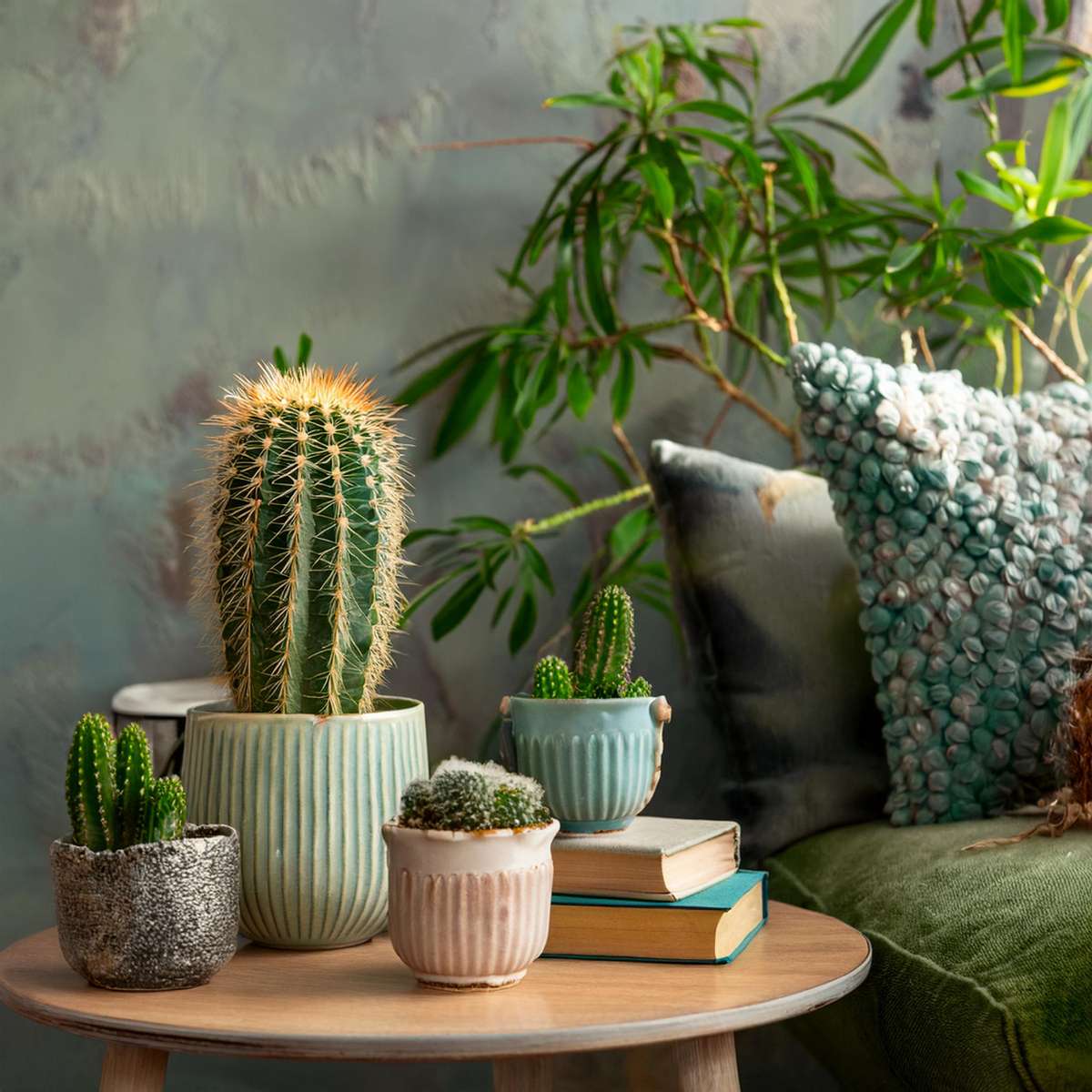 Amestecul de mini cactusi - 12 buc - Cactus - Înălţime 5-10cm - ⌀6cm