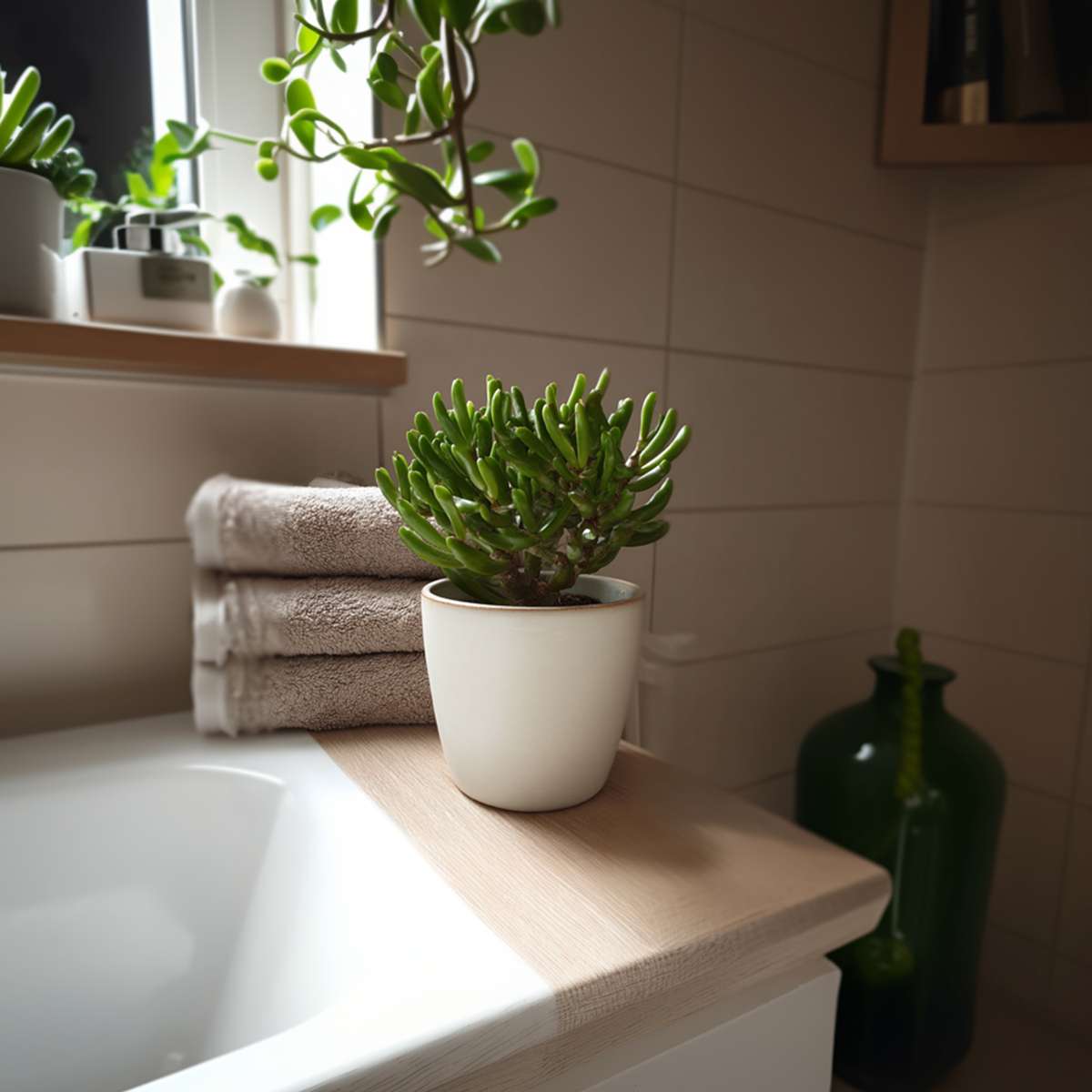 Planta de Jad - Set 2 - Crassula ovata 'Gollum' - Înălțime 15-25 cm - ⌀ 12 cm
