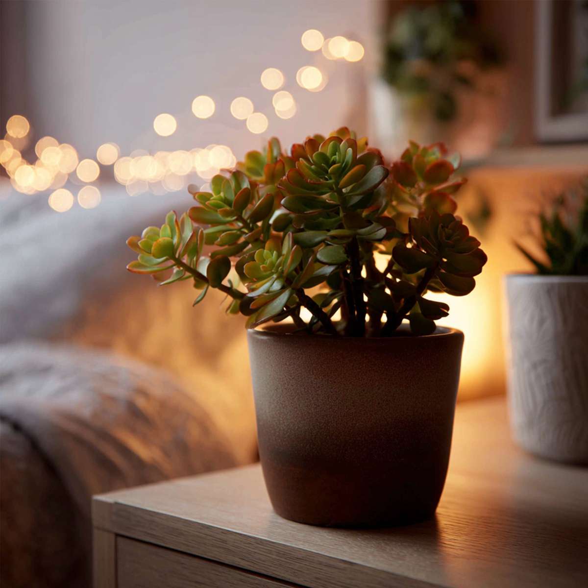 Arbore de jad - Set 2 - Crassula ovata 'Sunset' - Înălţime 15-20cm - ⌀12cm
