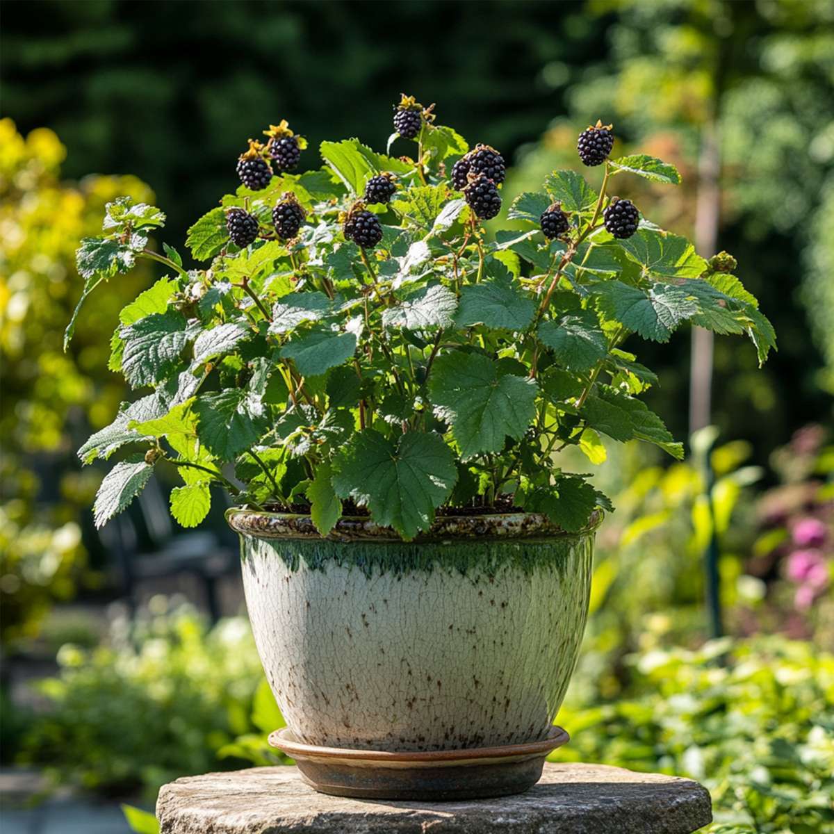 Mur - 2 buc - Rubus fruticosus 'Thornfree' - Înălţime 50-60cm - ⌀15cm