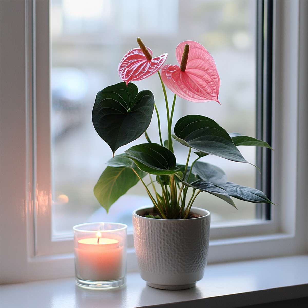 Floarea flamingo - Anthurium 'Sweet Dream' - Înălțime 35-45cm - ø12cm