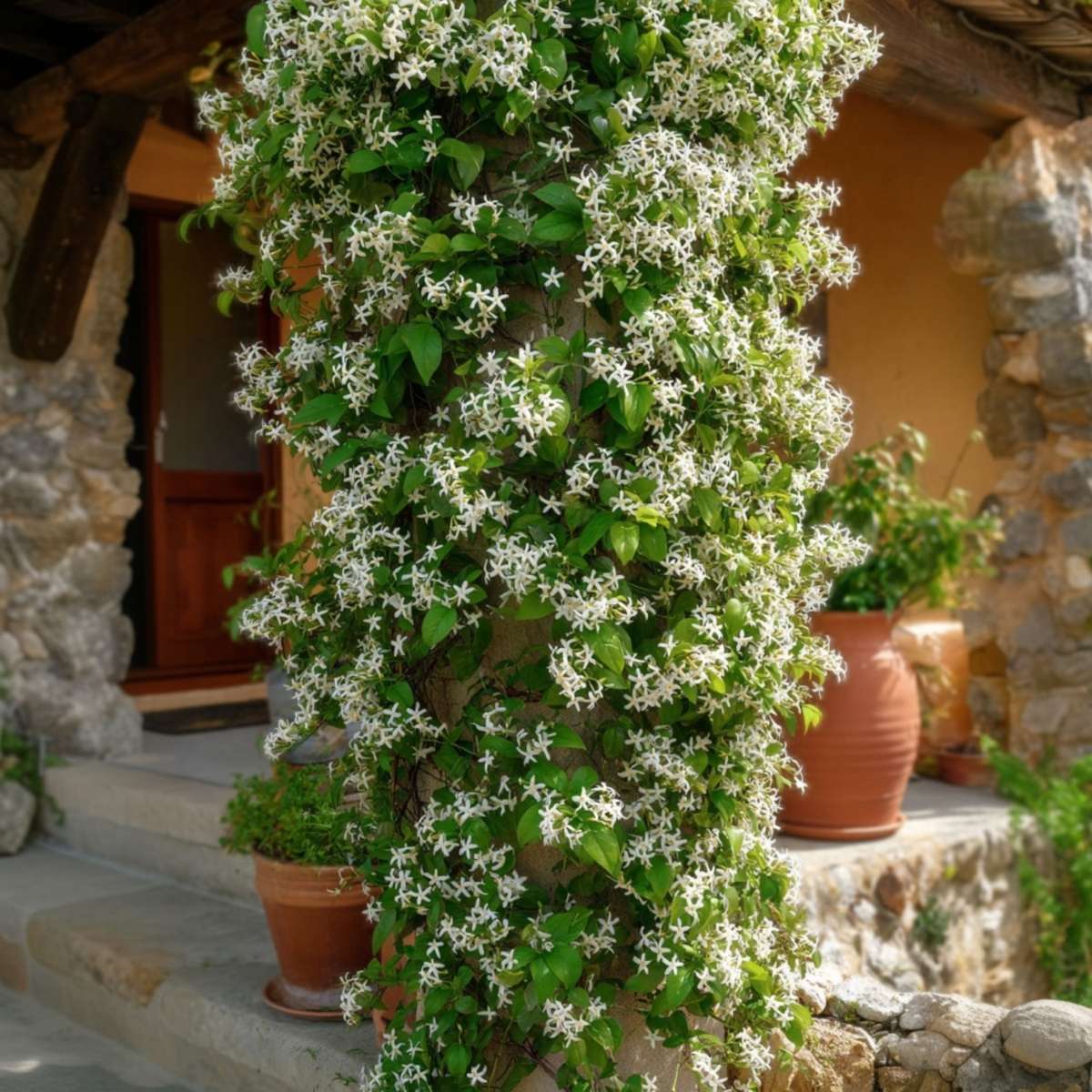 Iasomie - 8 buc - Trachelospermum jasminoides - Înălţime 110-120cm - ⌀17cm