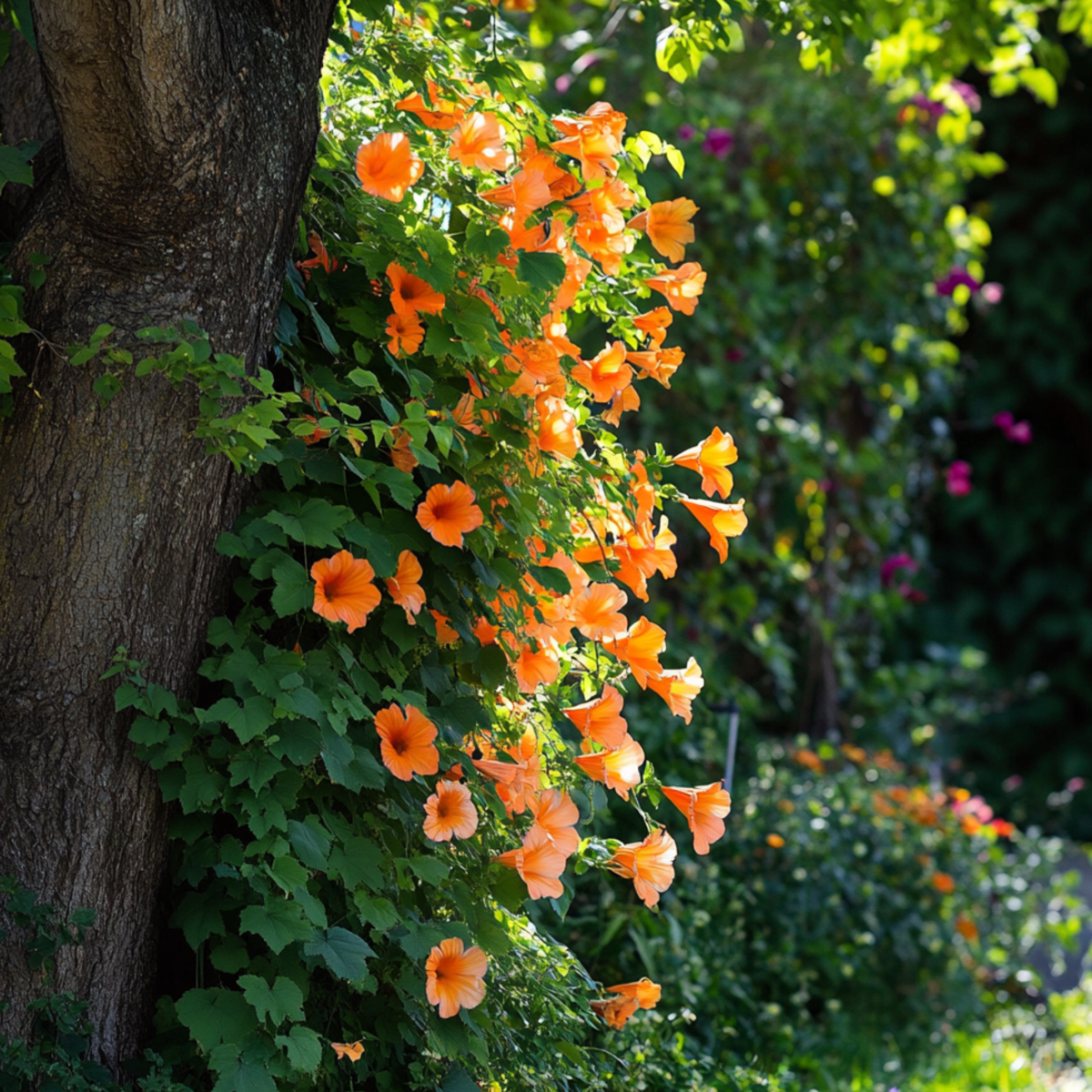 Luleaua turcului - Campsis radicans - Înălţime 110-120cm - ⌀17cm