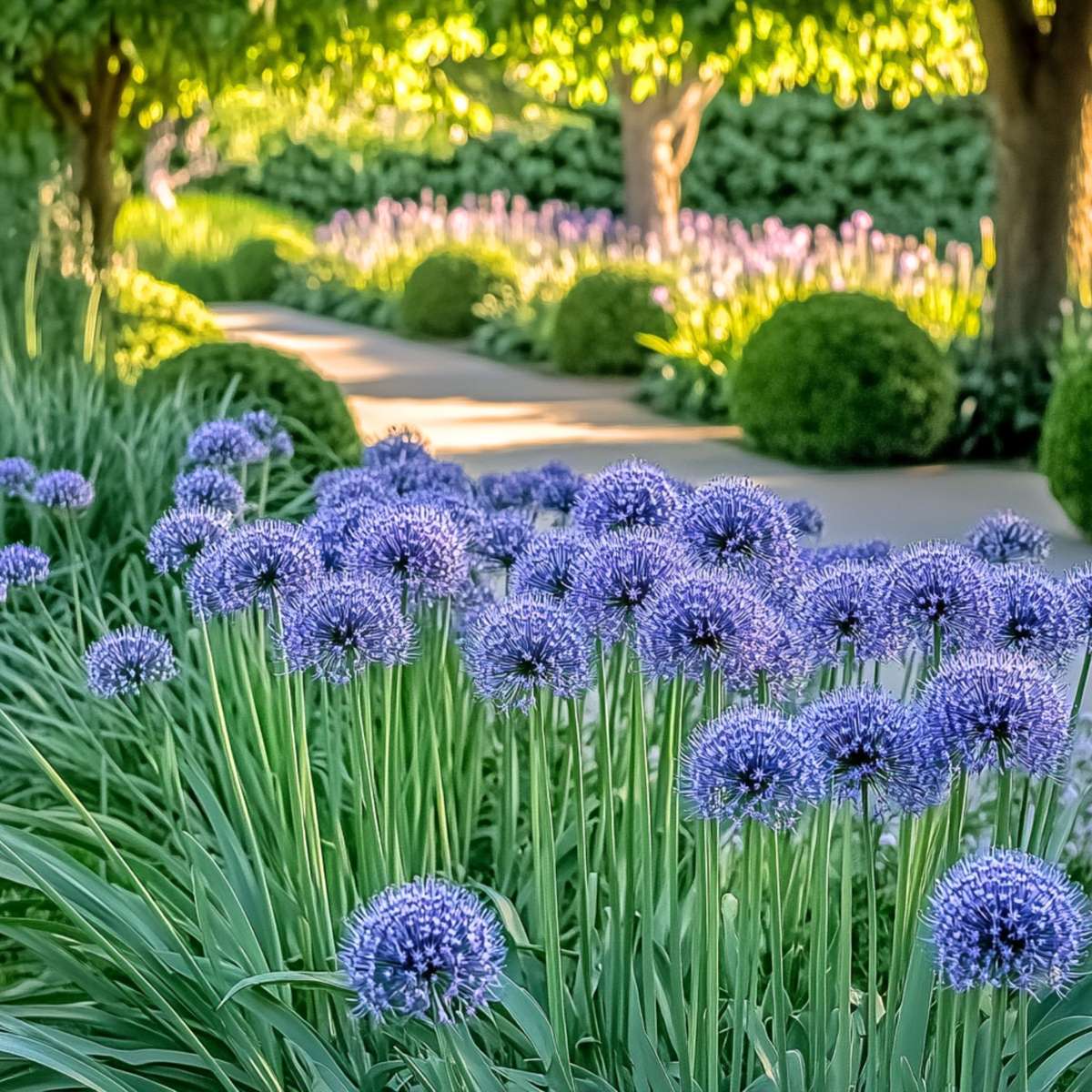 Usturoi decorativ albastru - Allium 'Caeruleum' - Set de 40 bulbi