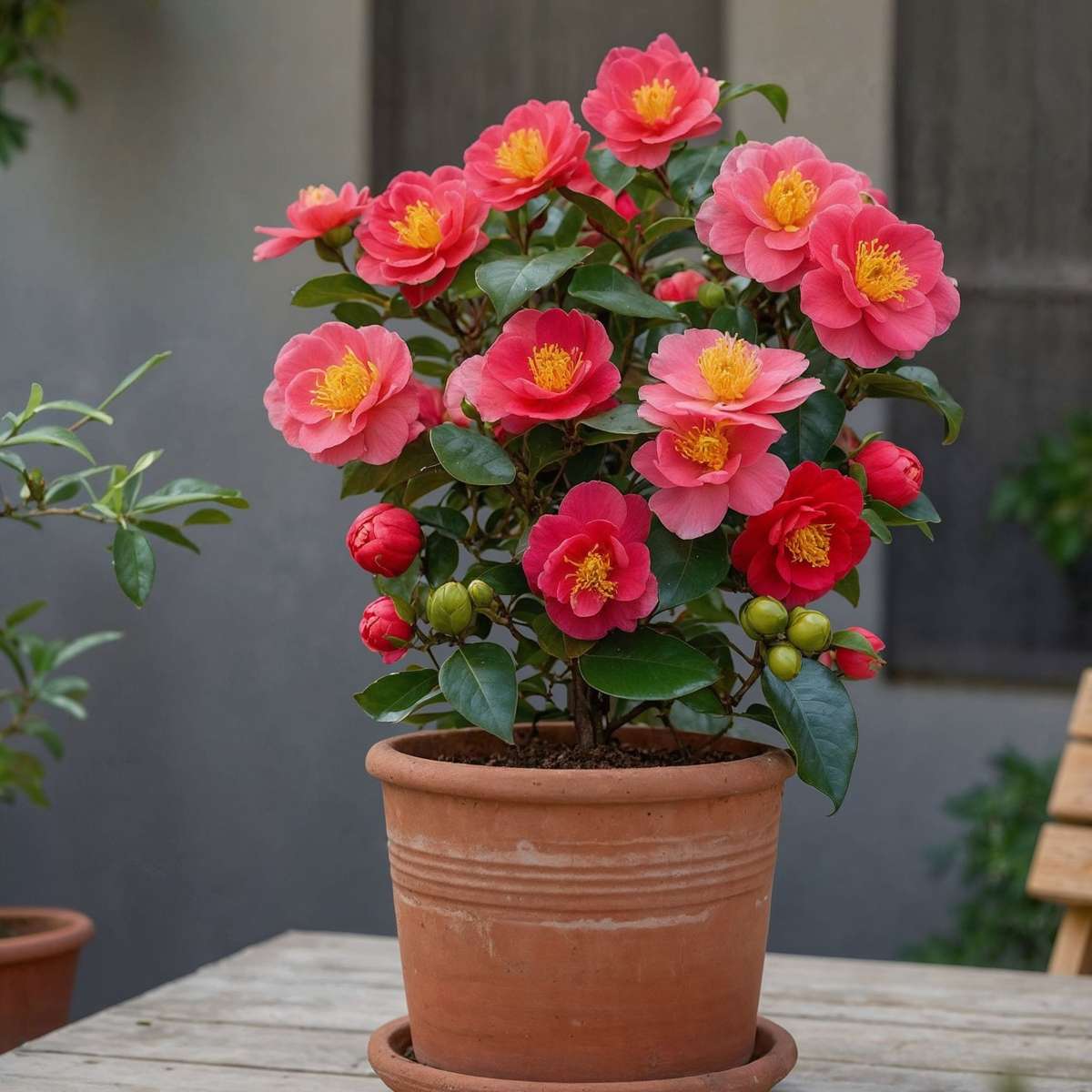Camelie japoneză - 2 buc - Camellia 'Lady Campbell' - Înălţime 60-70cm - ⌀19cm