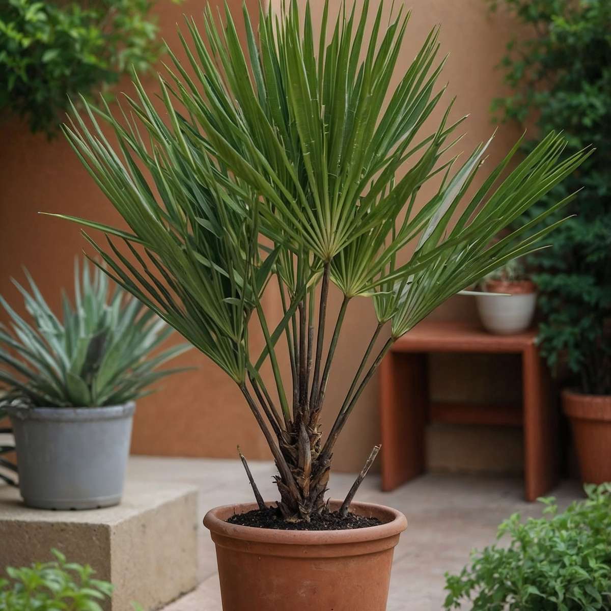 Palmier chinezesc pitic - Chamaerops humilis - Înălţime 50-60cm - ⌀15cm