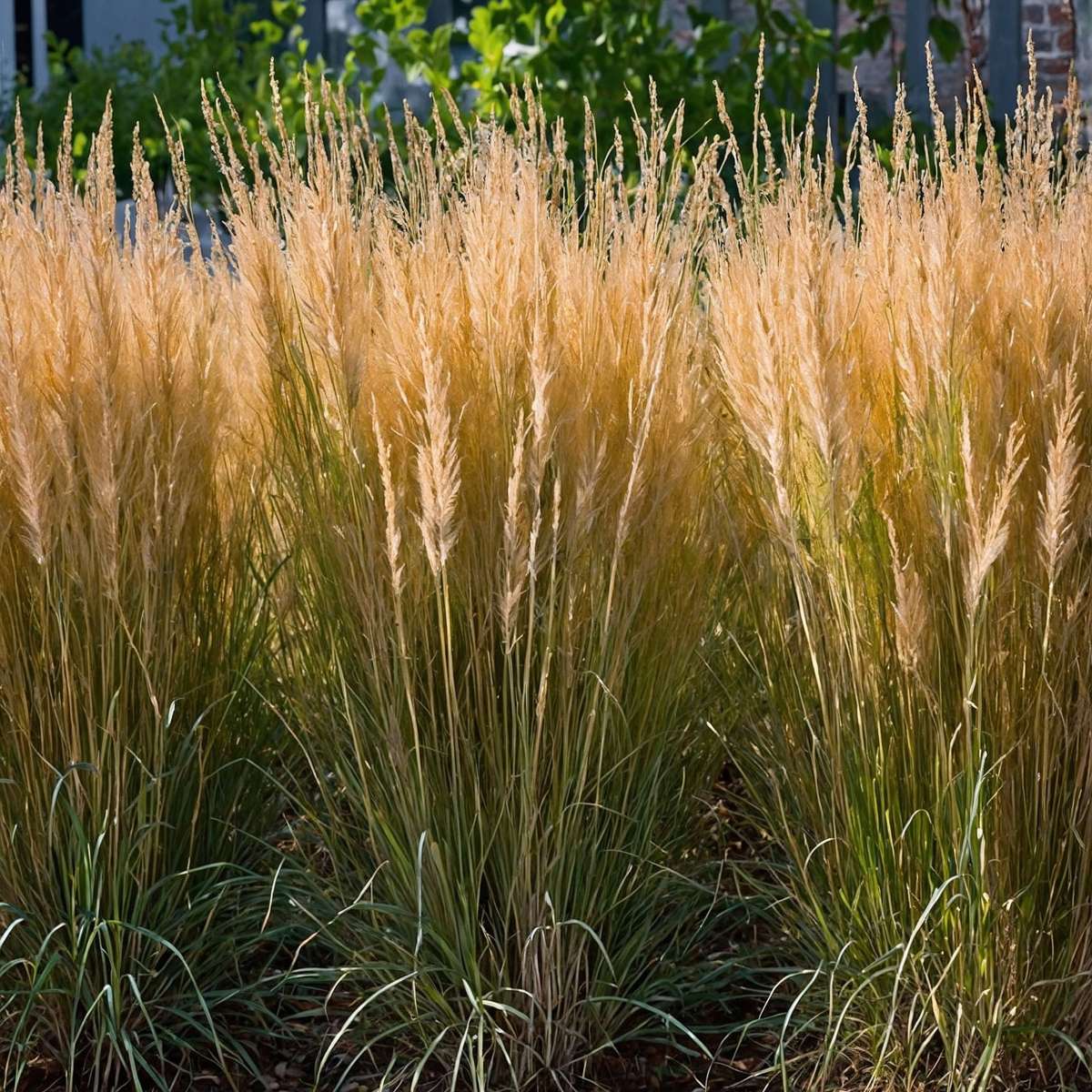 Pene de stuf - 2 buc - Calamagrostis 'Karl Foerster' - Înălţime 40-60cm - ⌀23cm