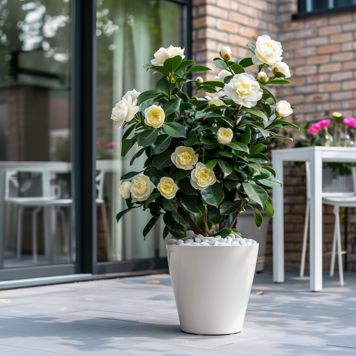 Camelie japoneză - 2 buc - Camellia japonica 'Brush Field' - În. 50-60cm - ⌀15cm