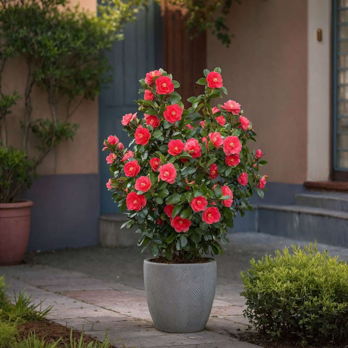 Camelie japoneză - 2 buc - Camellia 'Lady Campbell' - Înălţime 50-60cm - ⌀15cm