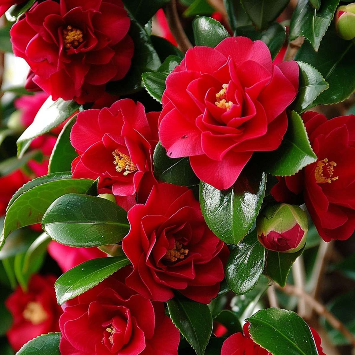 Camelie japoneză - 2 buc - Camellia 'Lady Campbell' - Înălţime 50-60cm - ⌀15cm