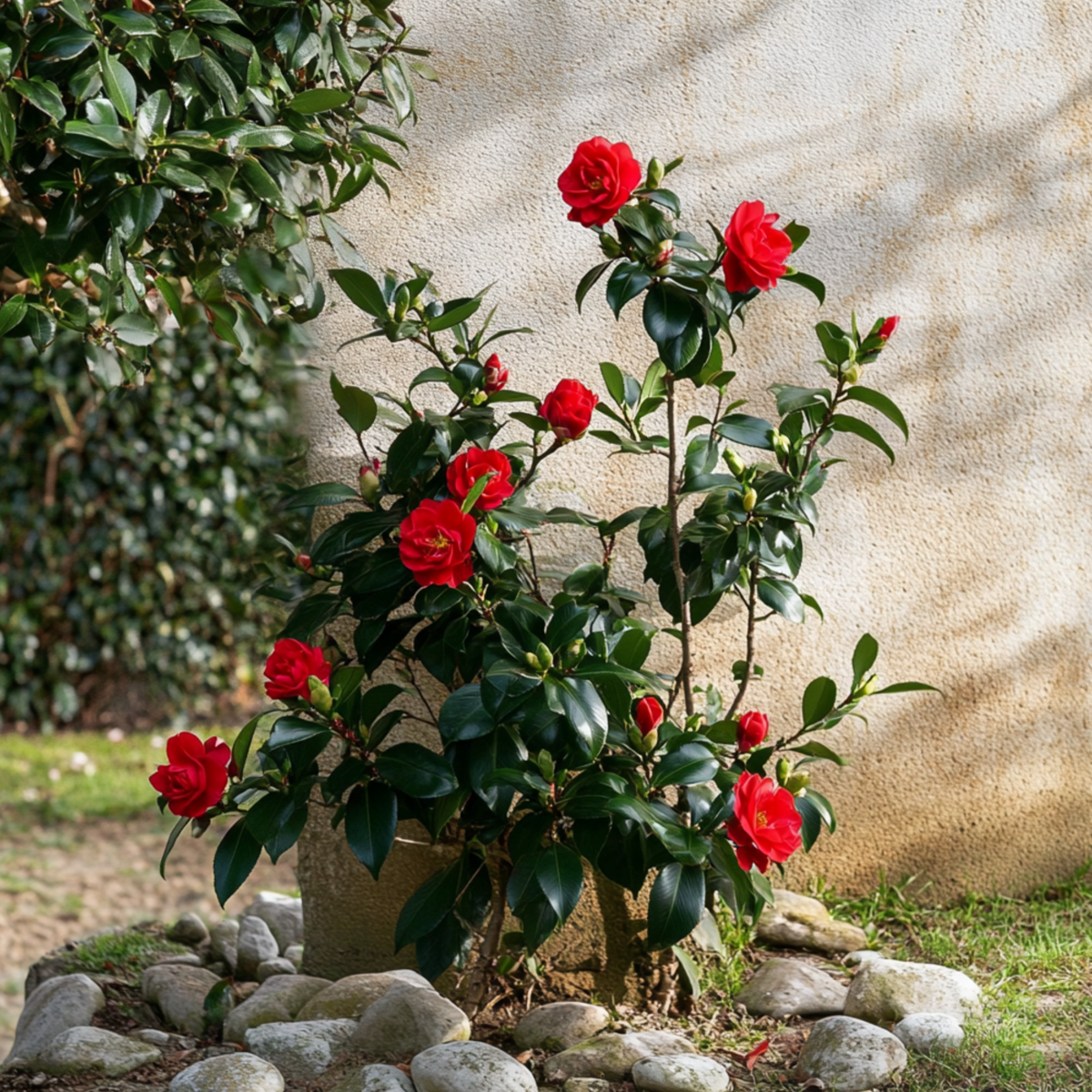 Camelie japoneză - 2 buc - Camellia 'Lady Campbell' - Înălţime 50-60cm - ⌀15cm