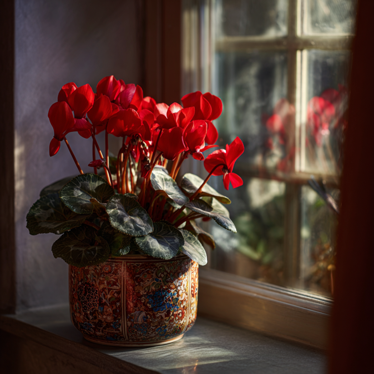 Ciclamen persan - 3 buc - Cyclamen 'Winfall Scarlet' - Înălţime 10-20cm - ⌀9cm