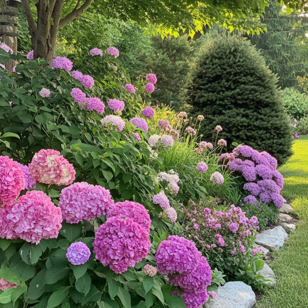 Hortensie - 3 buc - Hydrangea macrophylla teller 'Red Bull' - În. 25-40cm - ⌀9cm