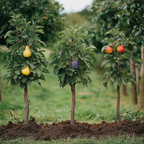 Coloane de fructe - 3 buc - Măr, pere - Înălţime 60-70cm - ⌀9cm
