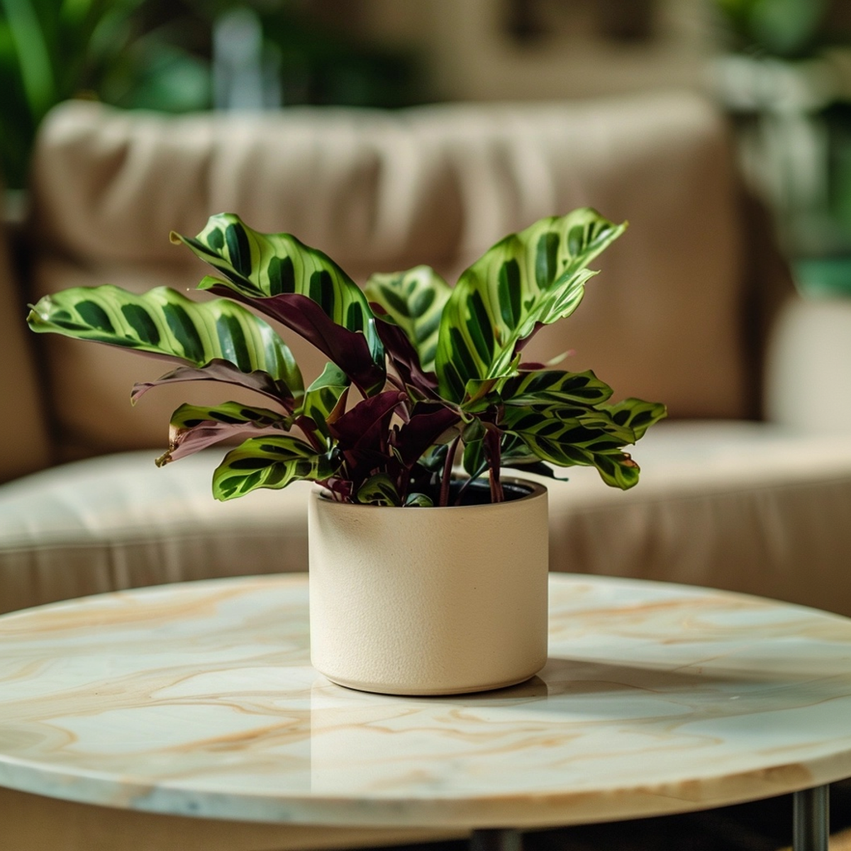 Planta paun - 2 buc - Goeppertia insignis - Înălţime 30-40cm - ⌀12cm