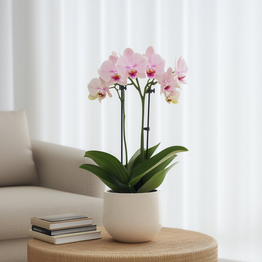 Orhidee fluture - Phalaenopsis Multiflora cu coș - Înălțime 35-45cm - ⌀12cm