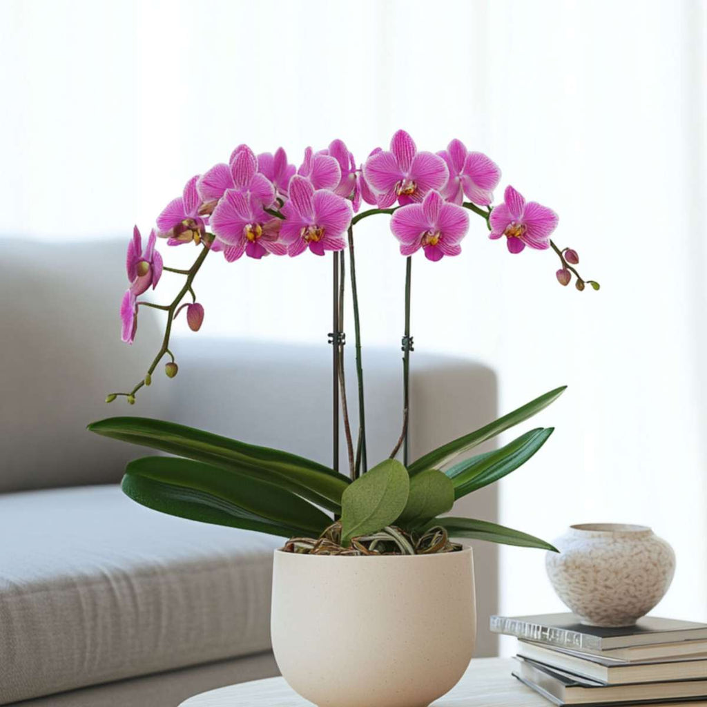Orhidee fluture - Phalaenopsis Multiflora cu coș - Înălțime 35-45cm - ⌀12cm