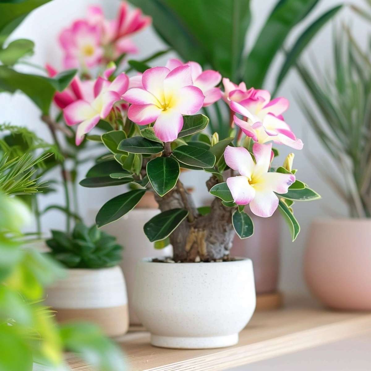 Trandafirul deșertului - Adenium obesum 'Pink Star' - Înălţime 30-45cm - ⌀13cm