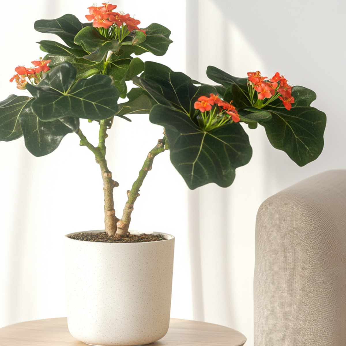 Arborele sticlei - 2 buc - Jatropha podagrica - Înălţime 25-45cm - ⌀13cm