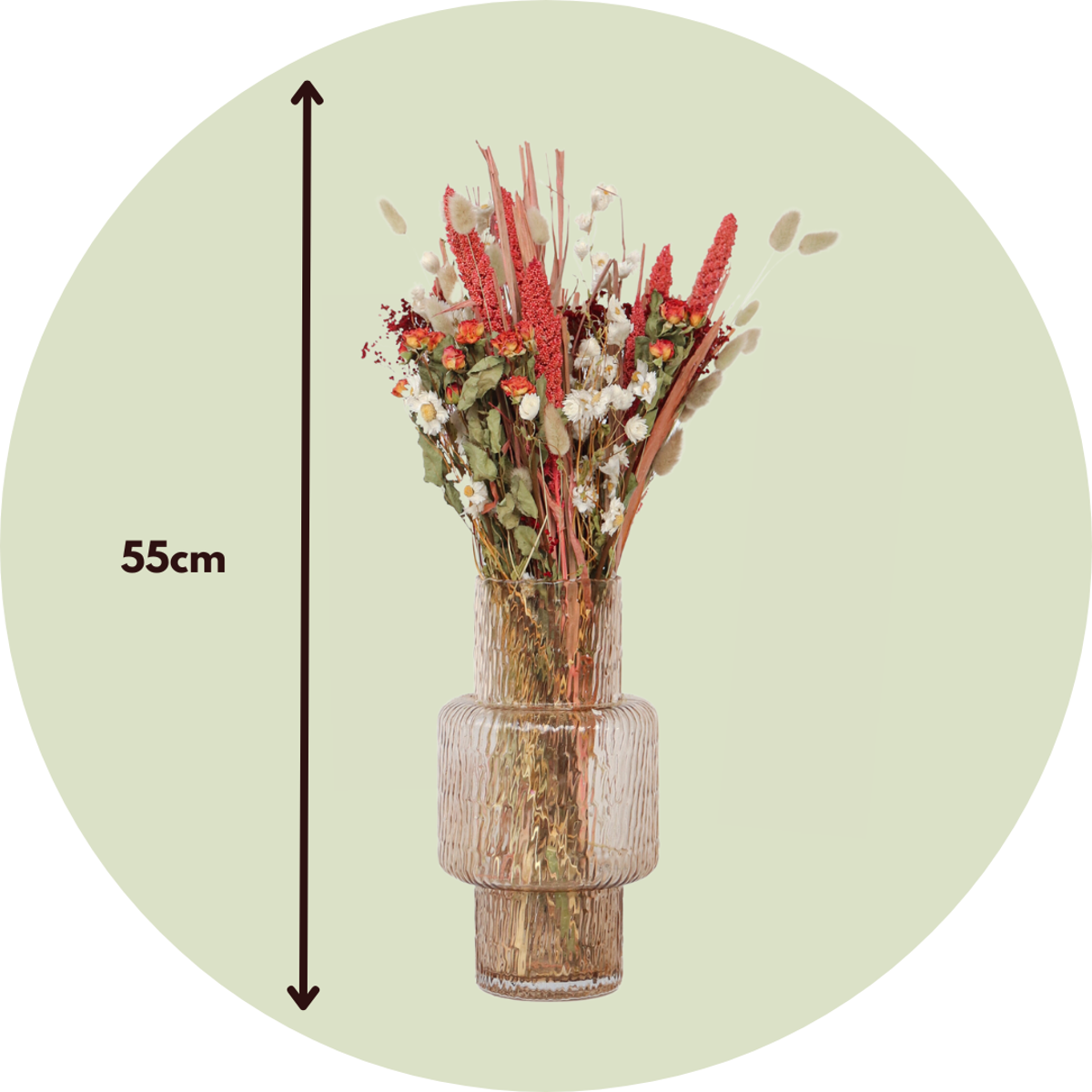 Flori uscate - Bouquet 'Trendy Lady in Red' - Buchet - Roşu